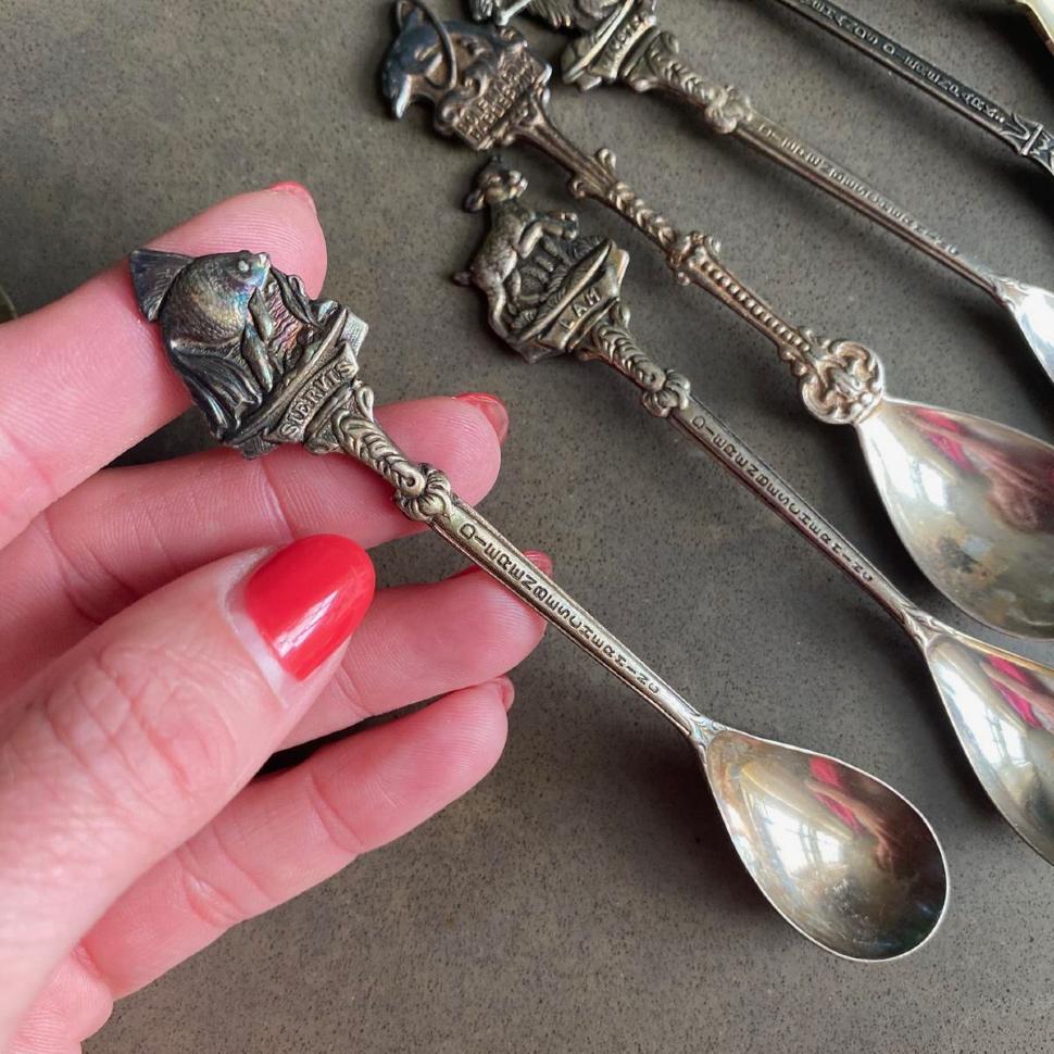 Ложка чайная 12 см Рыба мельхиор