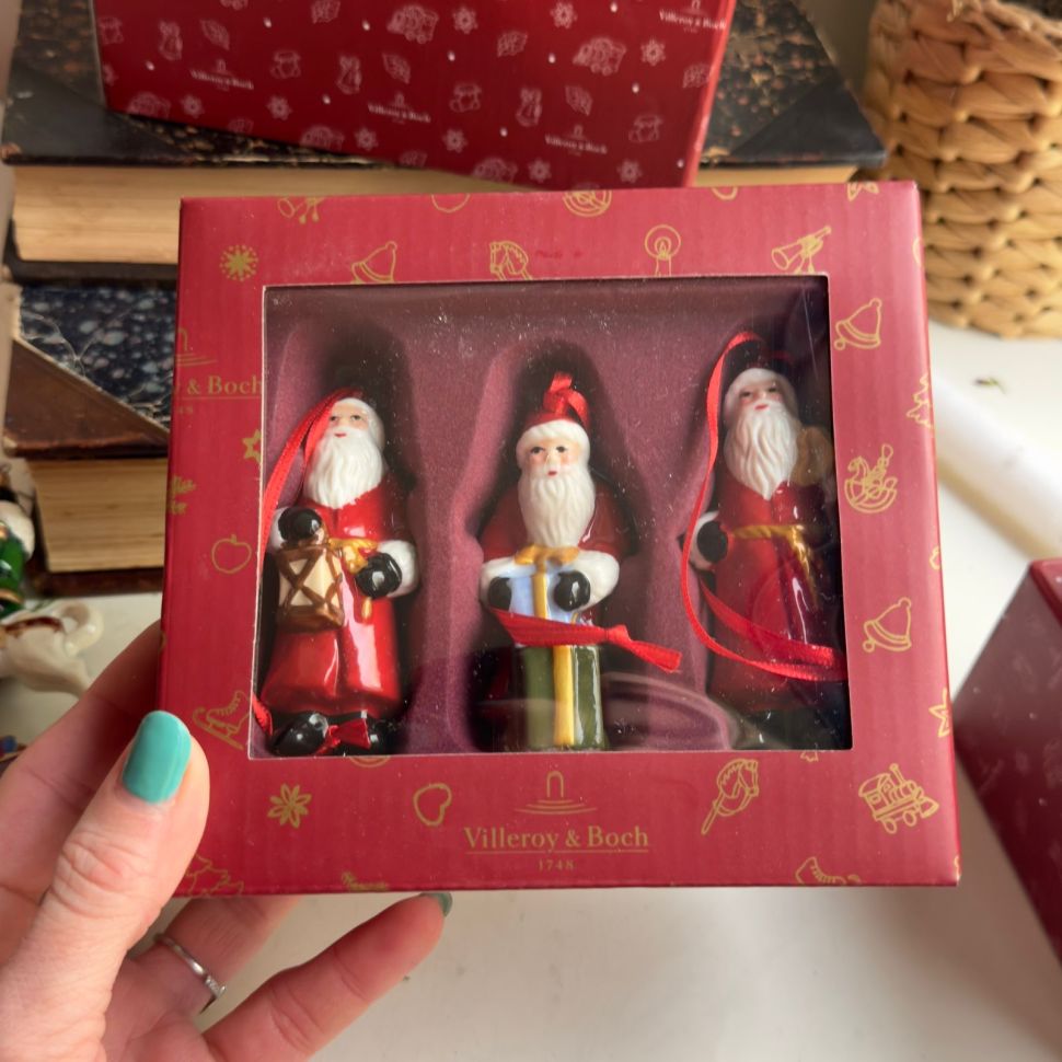 Подвес Дед Мороз ВиллеройБох Nostalgic Ornaments набор 3 шт.