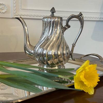 Чайник кофейник 1,15 л серебрение