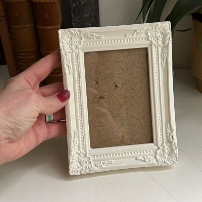 Рамка для фото белая 13х17 см дерево гипс