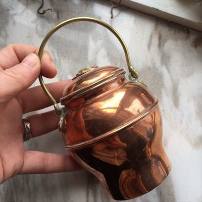 Бидон банка 9 см латунь медь