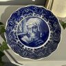 Тарелка блюдо Старушка Boch Freres La Louviere Delft 38 см Бельгия