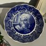 Тарелка блюдо Старушка Boch Freres La Louviere Delft 38 см Бельгия