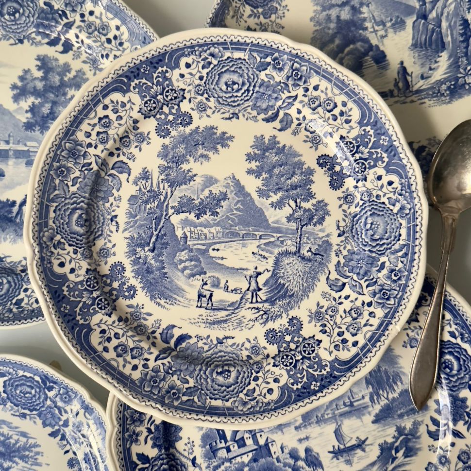 Тарелка ВиллеройБох Burgenland синий 25 см фарфор Германия