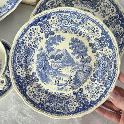 Тарелка ВиллеройБох Burgenland синий 25 см фарфор Германия