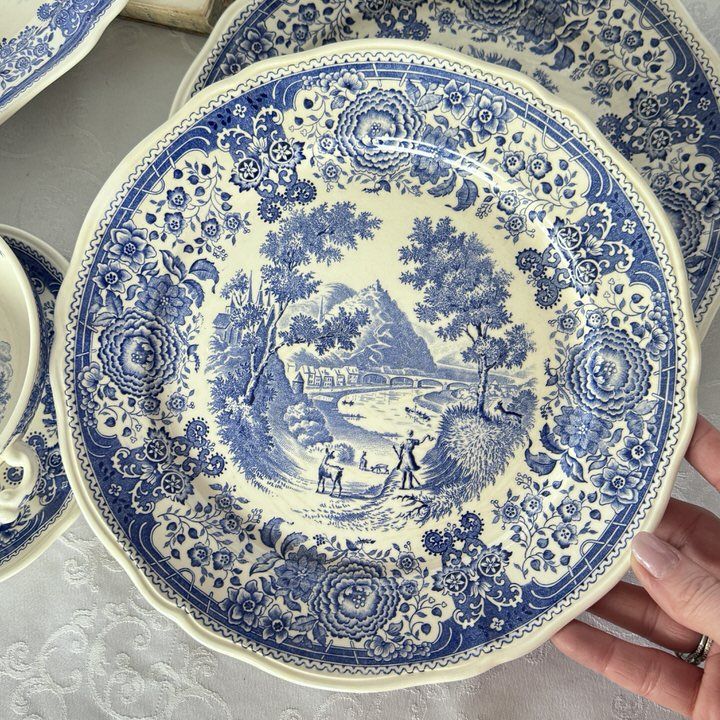 Тарелка ВиллеройБох Burgenland синий 25 см фарфор Германия