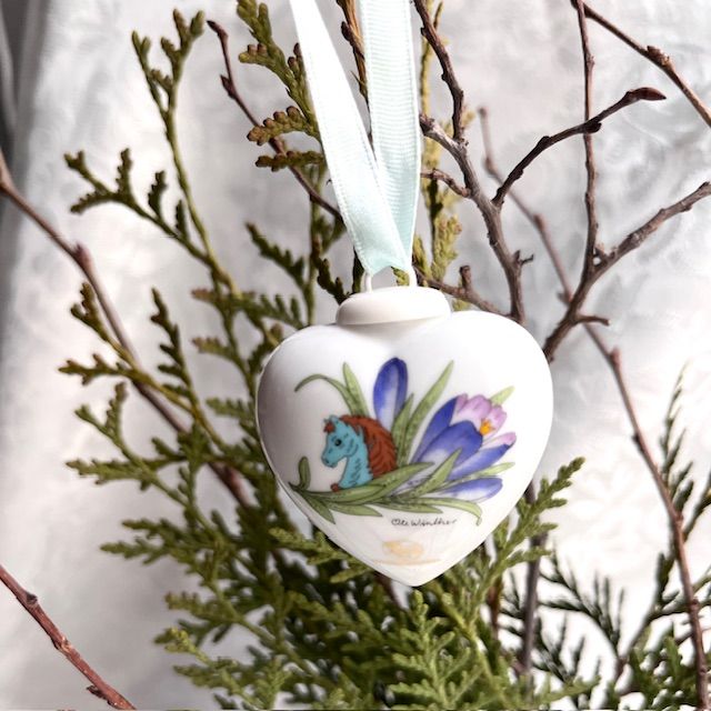 Подвес Hutschenreuther Сердце фарфор 5 см Германия 