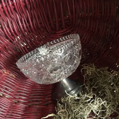 Бонбоньерка хрусталь и мельхиор