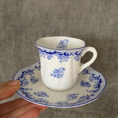 Кофейная пара сквозная трещина Shelley Heavenly Blue, Англия