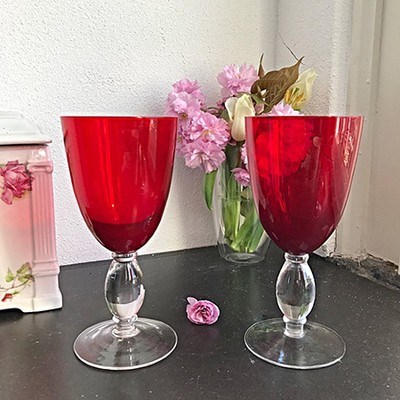 Бокал большой Красный в стиле Баккара