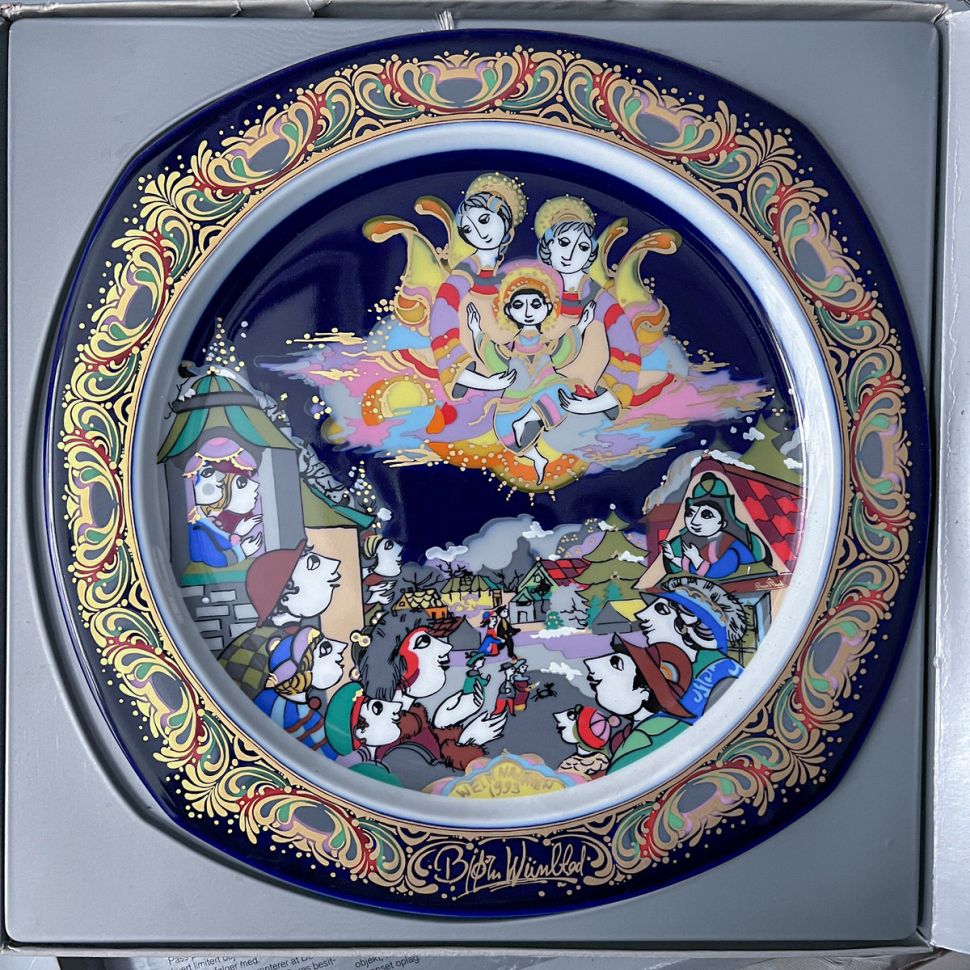 Тарелка Rosenthal Рождественские песни 28 см фарфор Германия 1993 г.   