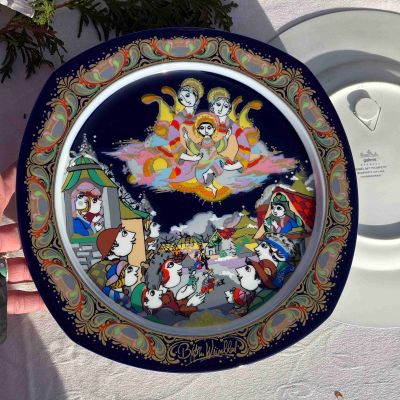 Тарелка Rosenthal Рождественские песни 28 см фарфор Германия 1993 г.