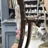 Зеркало настольное 41х24 см чугун Франция 