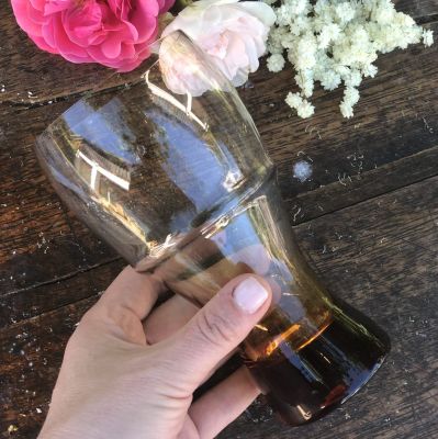 Бокал 400мл коричневый хрусталь