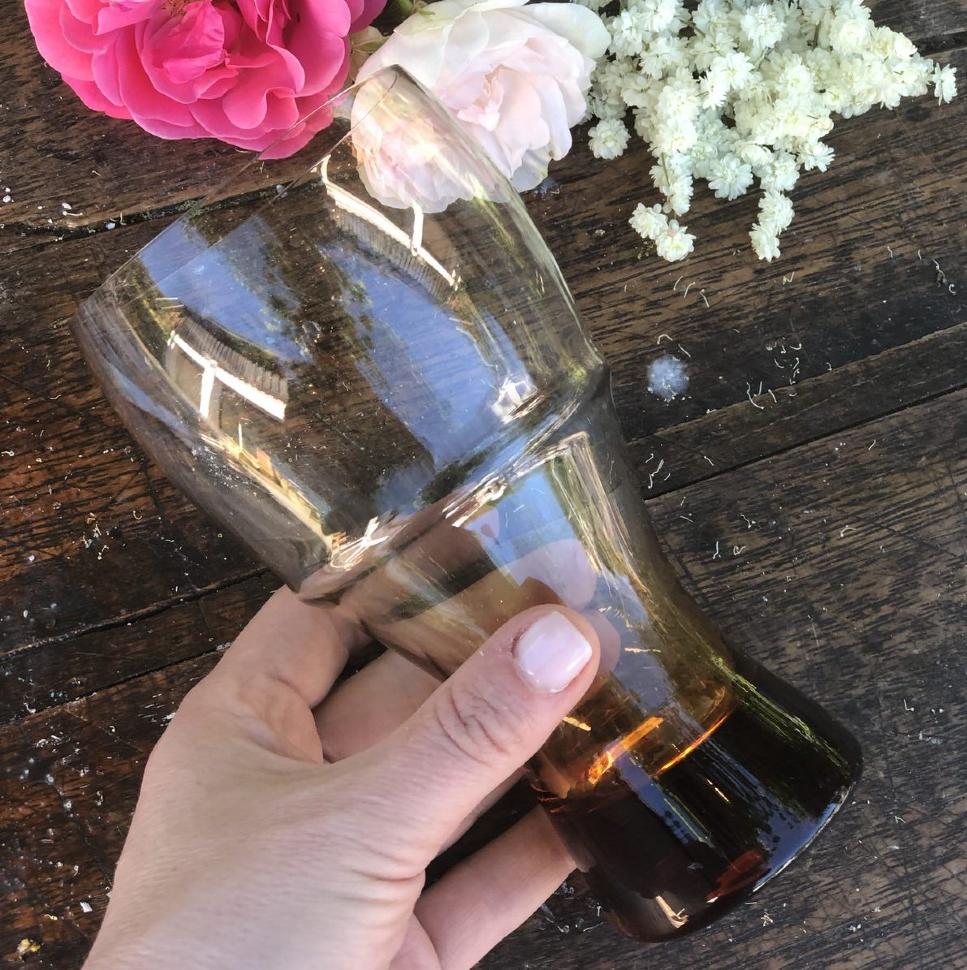 Бокал 400мл коричневый хрусталь