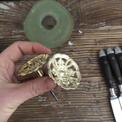 Ручка мебельная с золотым покрытием