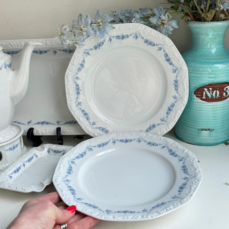 Тарелка Rosenthal Classic Rose голубые розы 25 см Германия