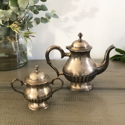 Чайник старинный классический мельхиор 1 л