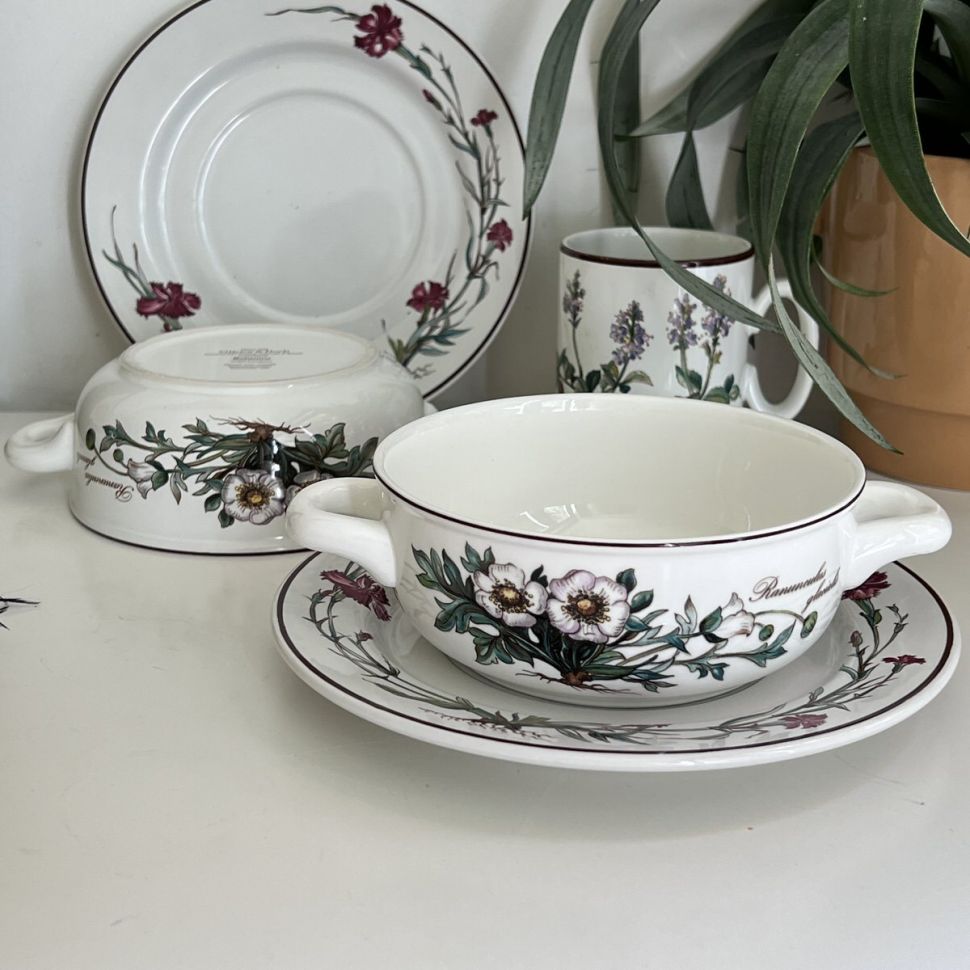 Бульонная чаша глубокая тарелка Botanica 450 мл 2000 гг ВиллеройБох