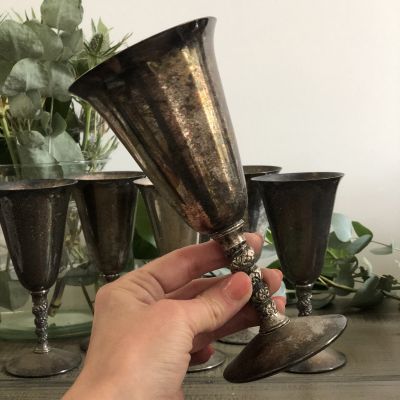 Бокал металлический 200 мл, серебрение, Испания