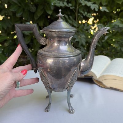 Кофейник 1,3 л серебрение дерево Франция