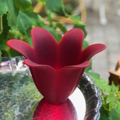 Ваза подсвечник 19 см Лилия mat матовый хрусталь