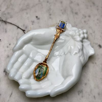 Ложка кофейная с гербом и пейзажем