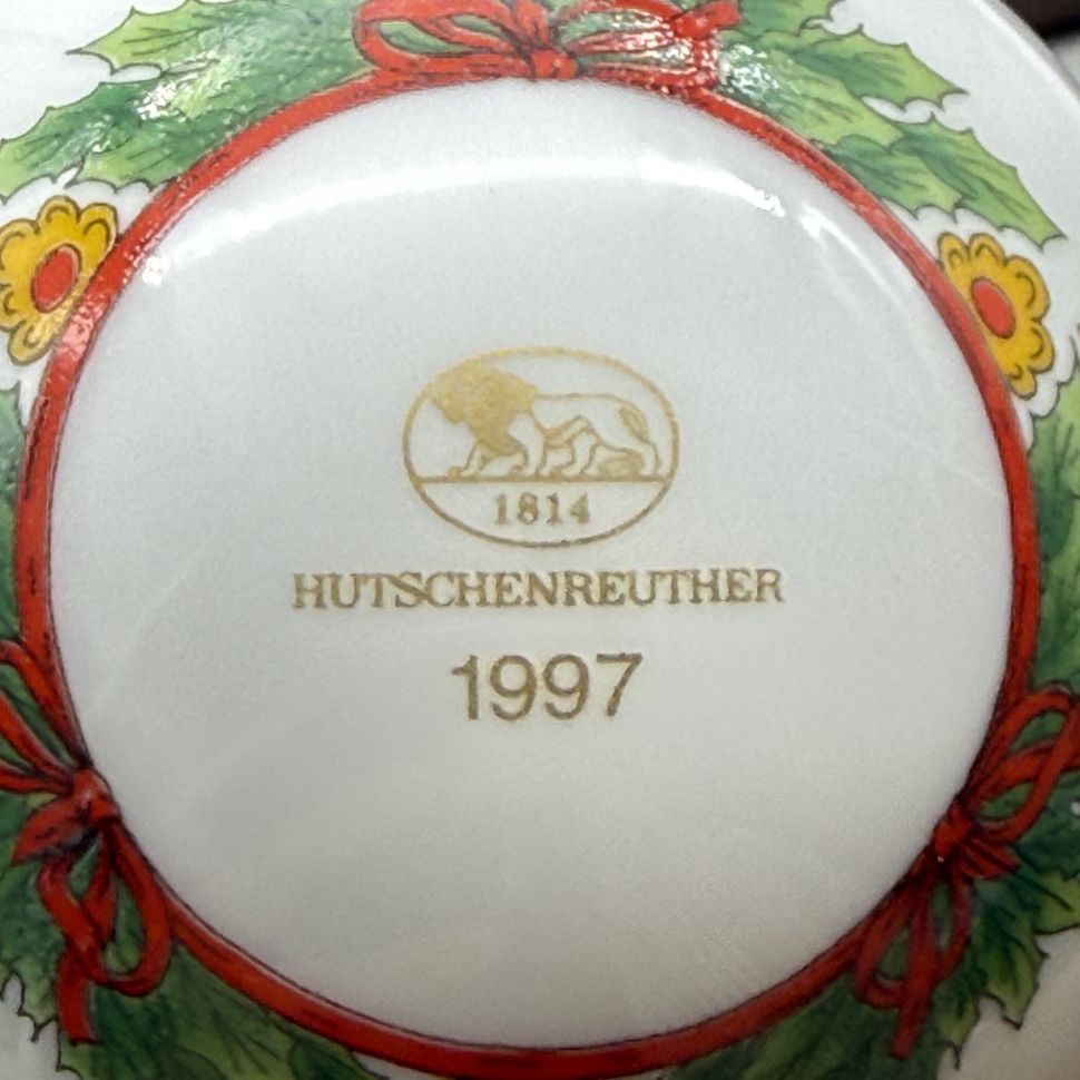 Подвес Шар рождественский 1997 Hutschenreuther Германия