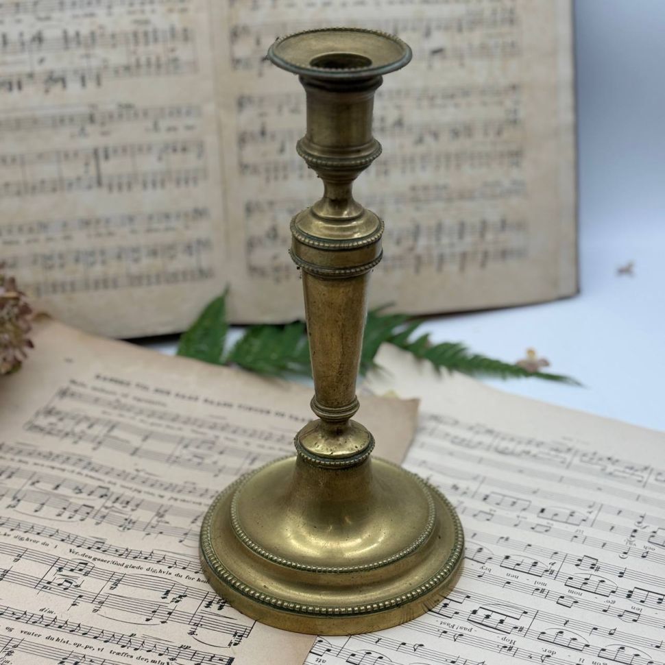Подсвечник на одну свечу 27 см латунь 