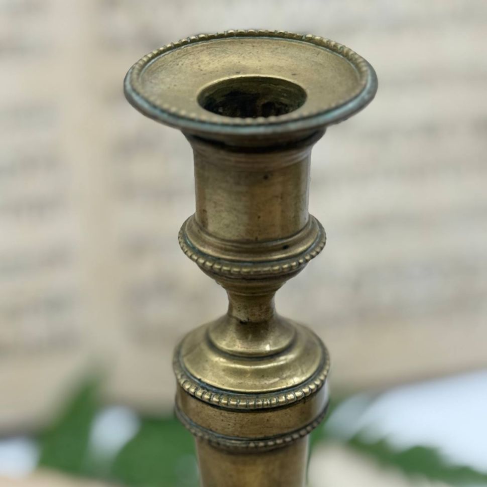 Подсвечник на одну свечу 27 см латунь 