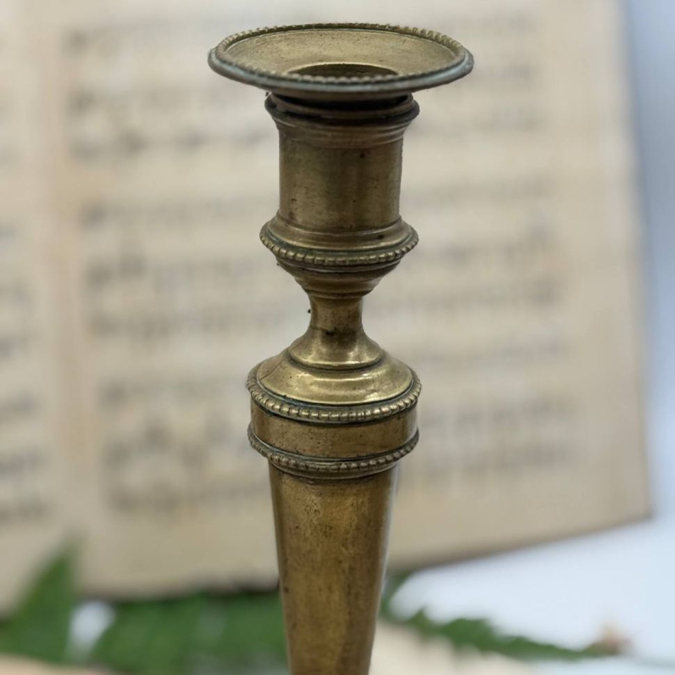 Подсвечник на одну свечу 27 см латунь 