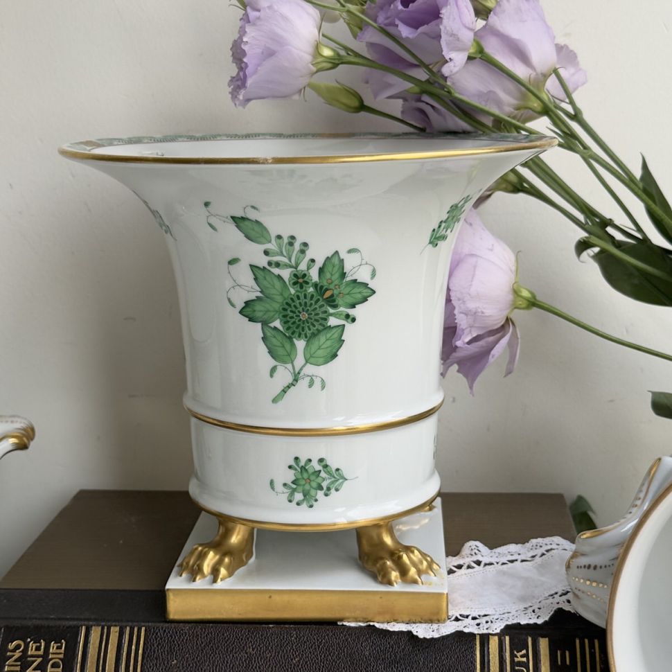 Ваза на львиных лапах Herend Apponyi Chinese Bouquet  20 см Венгрия