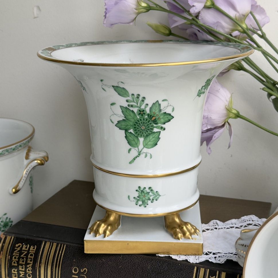 Ваза на львиных лапах Herend Apponyi Chinese Bouquet  20 см Венгрия