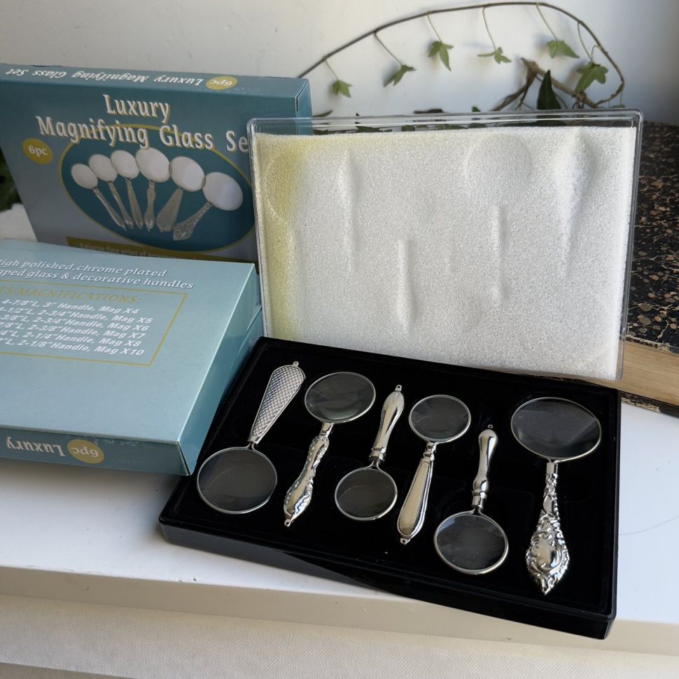 Лупа круглая 12 см сталь