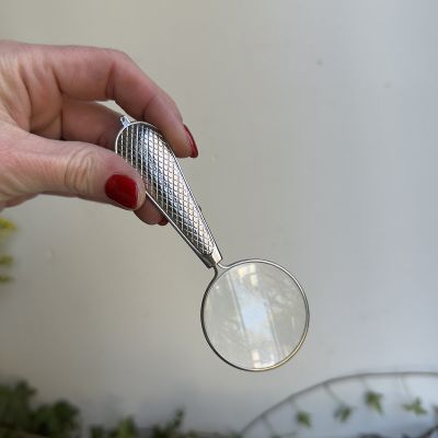 Лупа круглая 12 см сталь