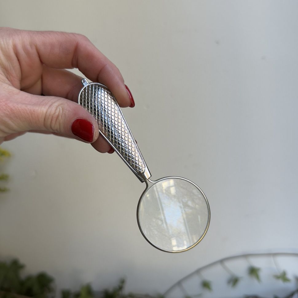 Лупа круглая 12 см сталь