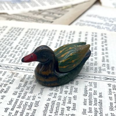 Статуэтка Утка 8 см дерево лак ручная работа