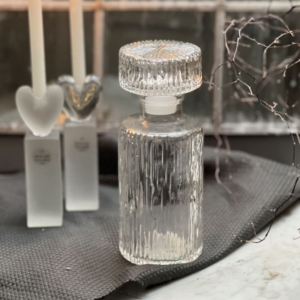 Флакон банка 18 см хрустальное стекло