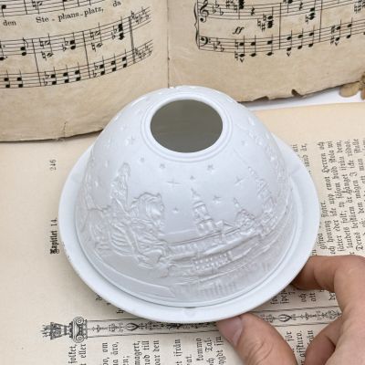 Подсвечник клош Hellmann Versand Starlight Москва 12 см бисквитный фарфор Германия