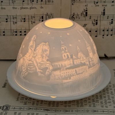 Подсвечник клош Hellmann Versand Starlight Москва 12 см бисквитный фарфор Германия