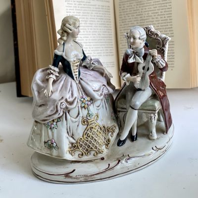 Статуэтка Дама и Музыкант 1859 г. Германия номерная
