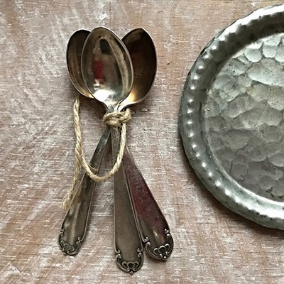 Ложка кофейная с ручкой вазой