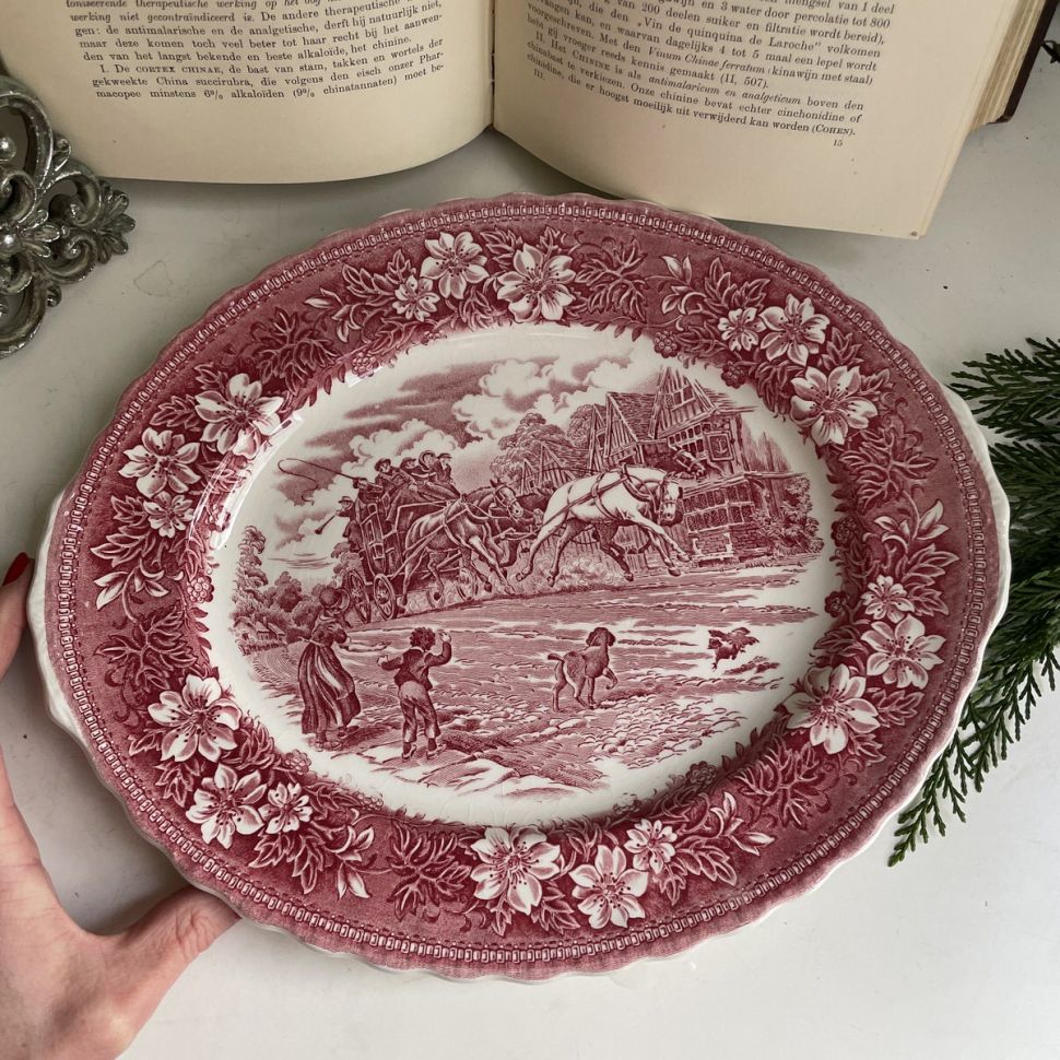 Блюдо Royal Tudor Ware Coaching Taverns 31 см Англия