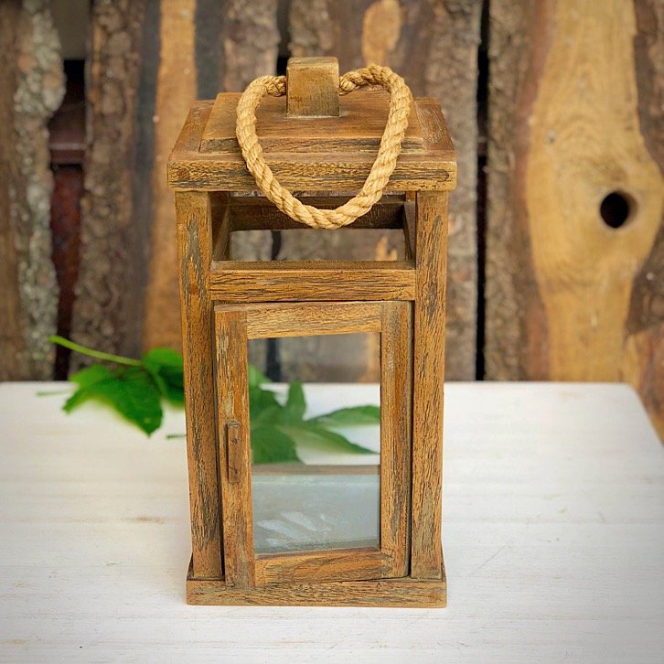 Подсвечник-фонарь дерево