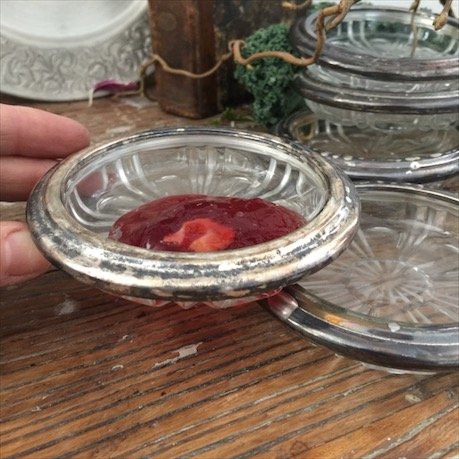 Розетка стекло и мельхиор 50-е гг