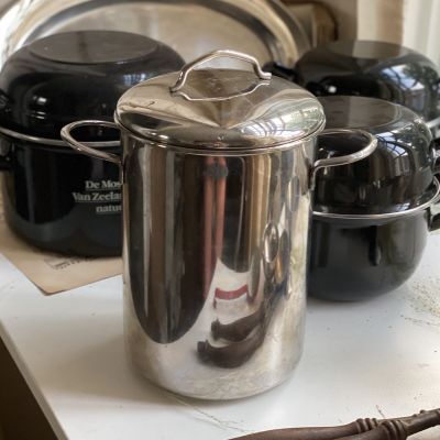 Кастрюля для спаржи с сеткой сталь