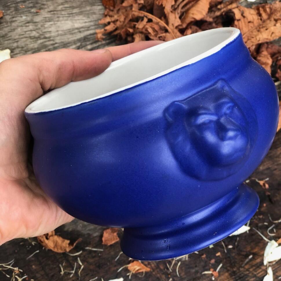 Бульонница на ножке 500 мл Лев с гривой огнеупорная керамика