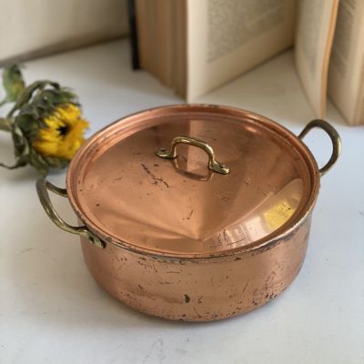 Кастрюля 1 л медь лужение с окисью