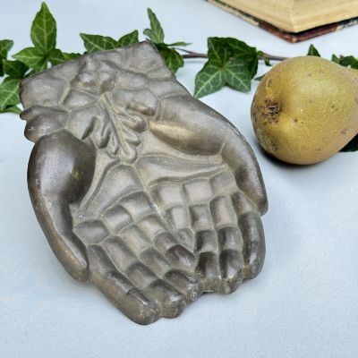 Мыльница ладони Будды 16 см латунь