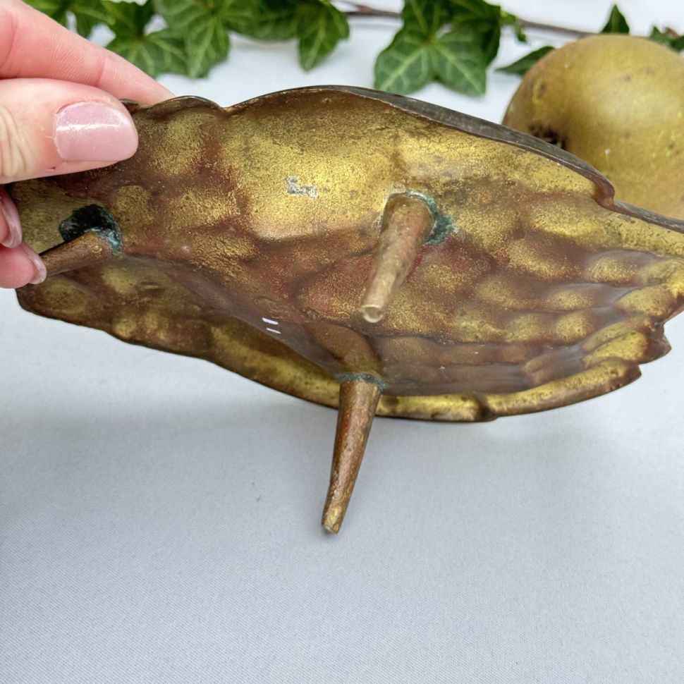 Мыльница ладони Будды 16 см латунь